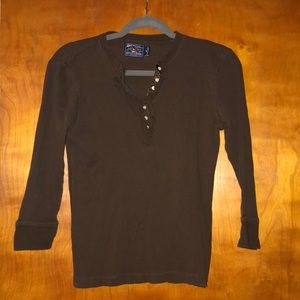 American Living brand waffle knit 3/4 sleeve top